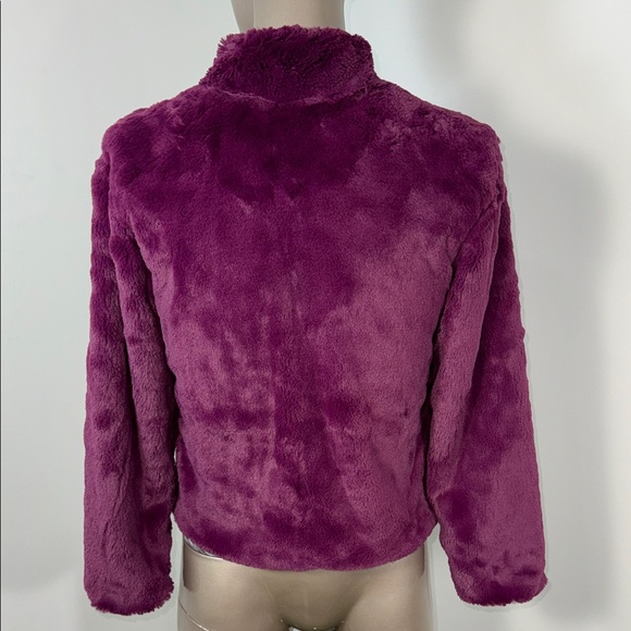 The North Face Reversible Burgundy Women Puffer Jacket - Pink and Purple Floral - Picture 9 of 14